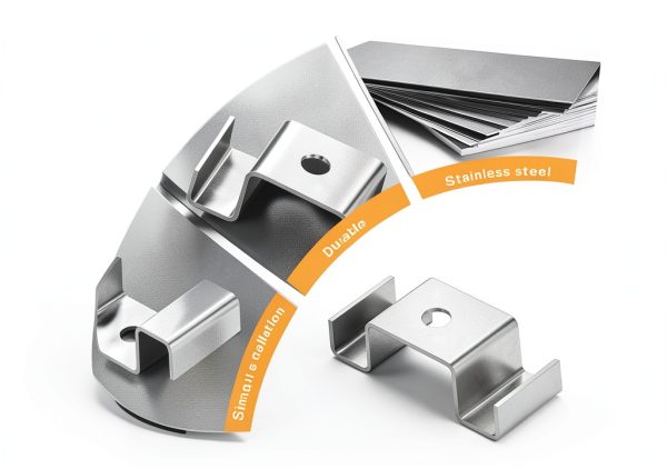 Stainless Steel Grating Clip Hiyoo M Shape Set of 10 Durable-2