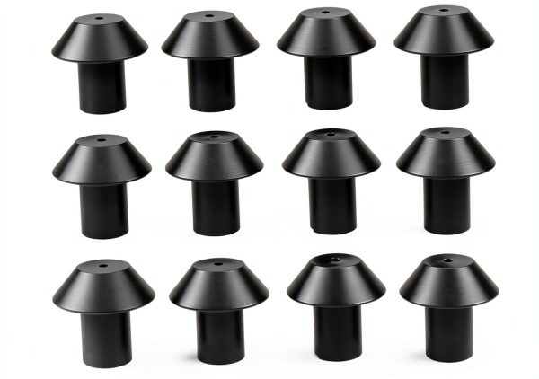 Grate Rubber Feet Black Heat Resistant 0.33x0.17in by JISADER-4