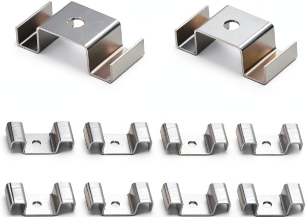 Stainless Steel Grating Clip Hiyoo M Shape Set of 10 Durable-0