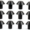 Grate Rubber Feet Black Heat Resistant 0.33x0.17in by JISADER-3