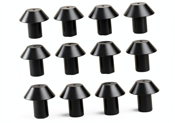 Grate Rubber Feet Black Heat Resistant 0.33x0.17in by JISADER-6