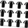 Grate Rubber Feet Black Heat Resistant 0.33x0.17in by JISADER-5