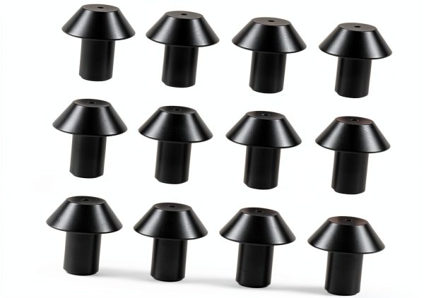 Grate Rubber Feet Black Heat Resistant 0.33x0.17in by JISADER-5
