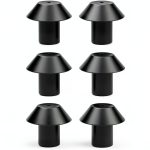 Grate Rubber Feet Black Heat Resistant 0.33x0.17in by JISADER-0