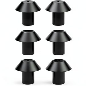Grate Rubber Feet Black Heat Resistant 0.33x0.17in by JISADER-0