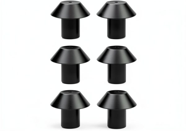 Grate Rubber Feet Black Heat Resistant 0.33x0.17in by JISADER-0