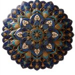 Cosmic Bliss Mandala Porcelain Pool Mosaic 30" x 30" Custom Mosaics-0