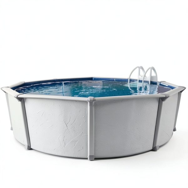 Above Ground Pool Aquarian Steel Frame Round 18 ft Fuzion Gray-3