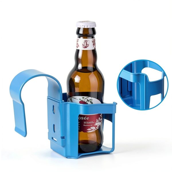 Above Ground Pool Cup Holder - 4 Pack Pool Drink Holder Compatible with Above Ground Pools with 2 Inches or Thinner Round Top Bars Strong and Durable, Blue and Red-1