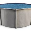 Above Ground Pool Aquarian Steel Frame Round 18 ft Fuzion Gray-0