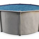 Above Ground Pool Aquarian Steel Frame Round 18 ft Fuzion Gray-0
