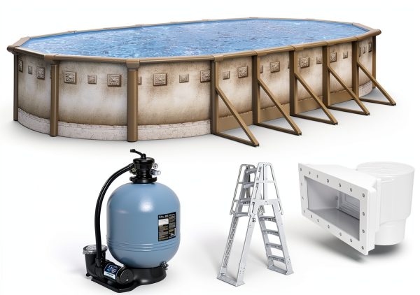 Brazil 16x26x52 Oval Above Ground Swimming Pool Premium Package-0