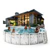 Above Ground Pool Hollowell Steel Wall with Liner, Filter & Pump-8