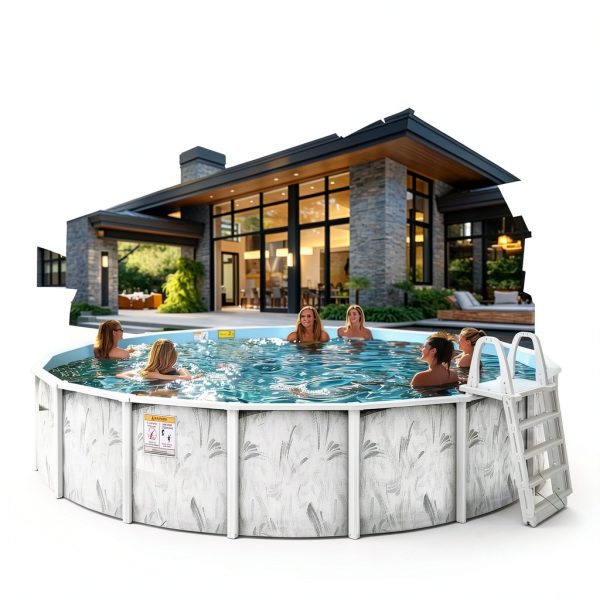Above Ground Pool Hollowell Steel Wall with Liner, Filter & Pump-8