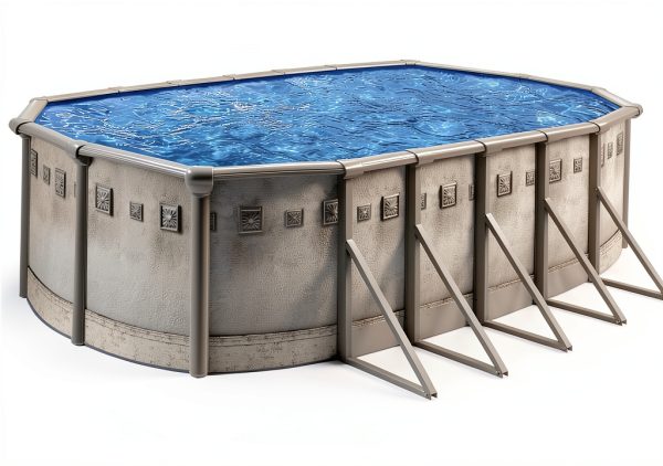 Brazil 18x33x52 Oval Above Ground Swimming Pool Premium Package-1