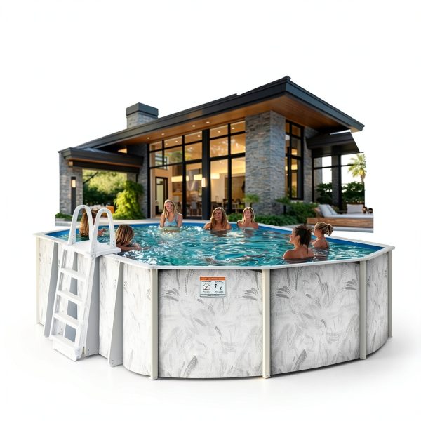 Hollowell Industries - Manufacturers of Doughboy Pools, 18’ x 33’ Oval Swimming Pool Above Ground, 52” Steel Wall Pool Kit - Includes Pool Liner, Sand Filter, Pump, and Skimmer - Made in USA-8