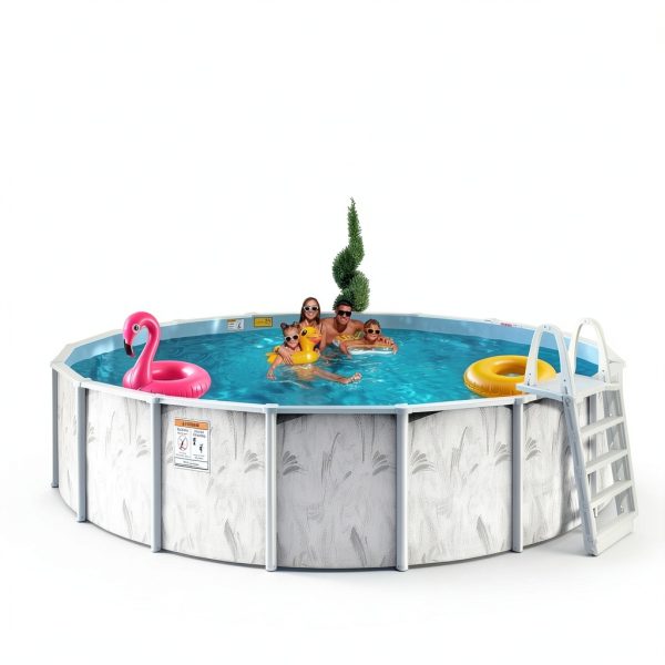 Above Ground Pool Hollowell Steel Wall with Liner, Filter & Pump-7