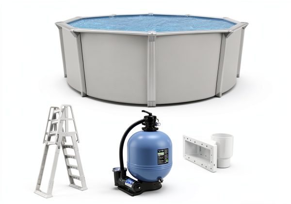 Colombia 33x54 Round Above Ground Swimming Pool Platinum Package-0