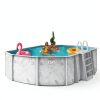 Hollowell Industries - Manufacturers of Doughboy Pools, 18’ x 33’ Oval Swimming Pool Above Ground, 52” Steel Wall Pool Kit - Includes Pool Liner, Sand Filter, Pump, and Skimmer - Made in USA-7
