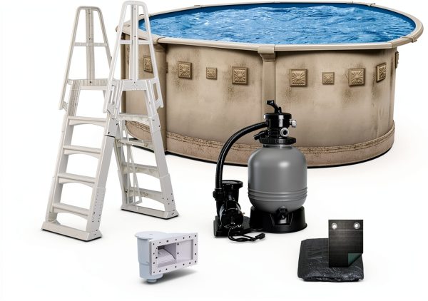 Laredo 21' x 52" Easy-Build steel above ground swimming pool kit by-0