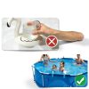 Above Ground Pool Cup Holder - 4 Pack Pool Drink Holder Compatible with Above Ground Pools with 2 Inches or Thinner Round Top Bars Strong and Durable, Blue and Red-5