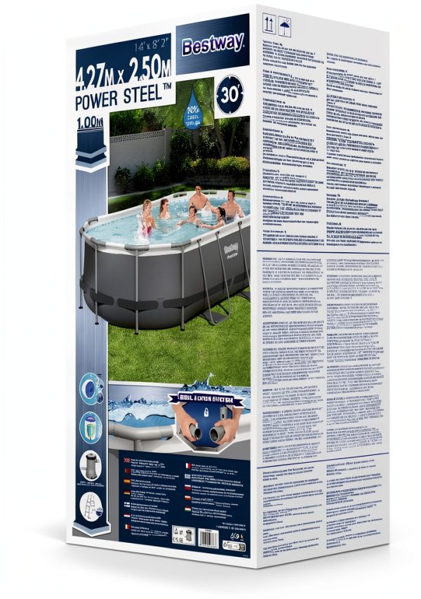 Bestway Power Steel 56620 Above Ground Pool 7250L Rust-Resistant Frame-3