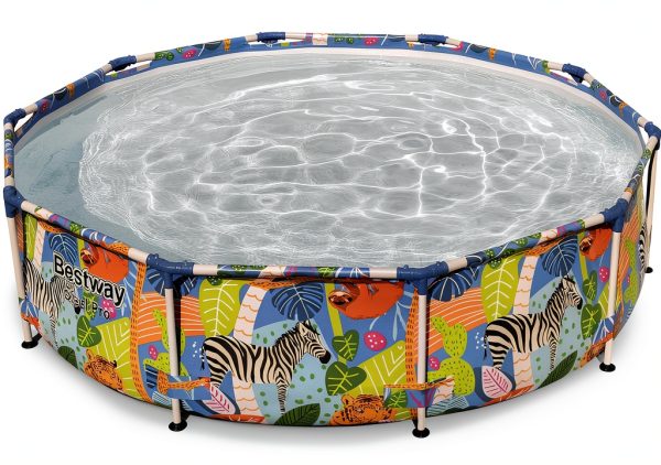 Bestway Steel Pro 10ft Round Above Ground Pool with Animal Graphics-0
