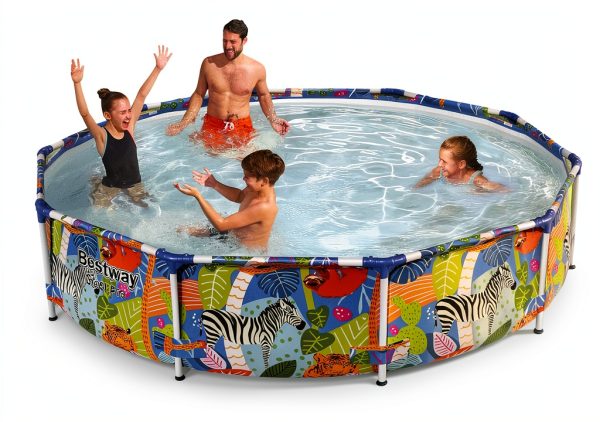 Bestway Steel Pro 10ft Round Above Ground Pool with Animal Graphics-3