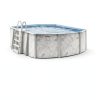 Hollowell Industries 12x18 Oval Above Ground Pool with Brush Stroke-2