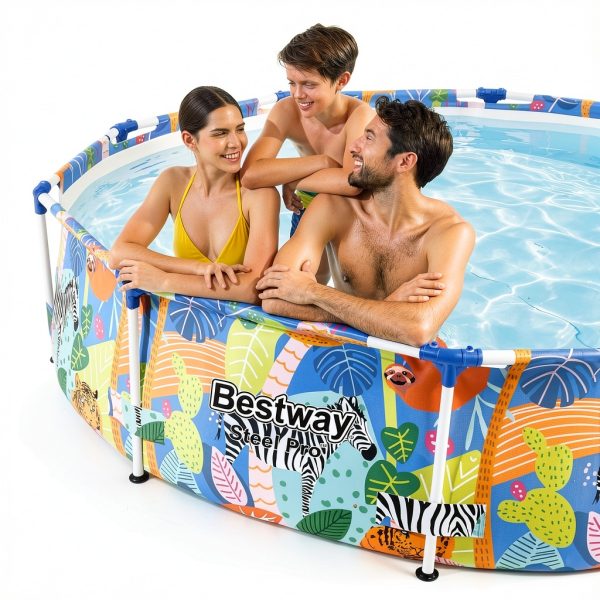 Bestway Steel Pro 10ft Round Above Ground Pool with Animal Graphics-5