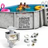 Hollowell Industries 12x18 Oval Above Ground Pool with Brush Stroke-0