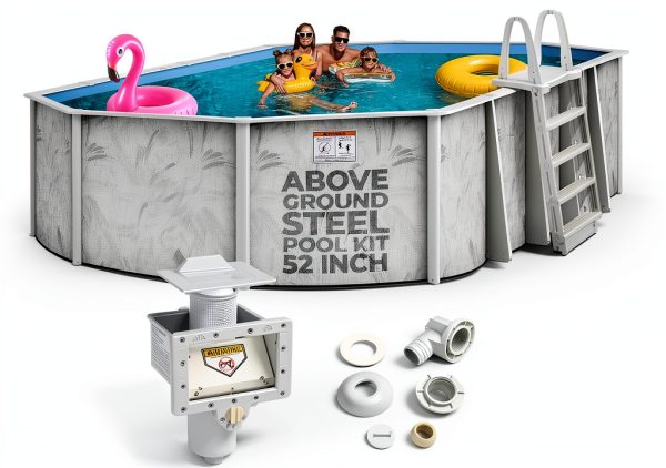 Hollowell Industries 12x18 Oval Above Ground Pool with Brush Stroke-0