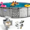 Hollowell Industries - Manufacturers of Doughboy Pools, 27 Ft x 52 Inch Deep Above Ground Pool with Skimmer - Hard Sided Steel Wall Pool, Brush Stroke Pattern - Made in USA-0