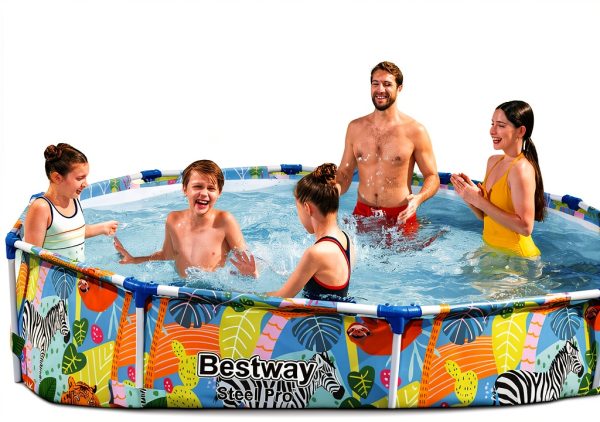 Bestway Steel Pro 10ft Round Above Ground Pool with Animal Graphics-6