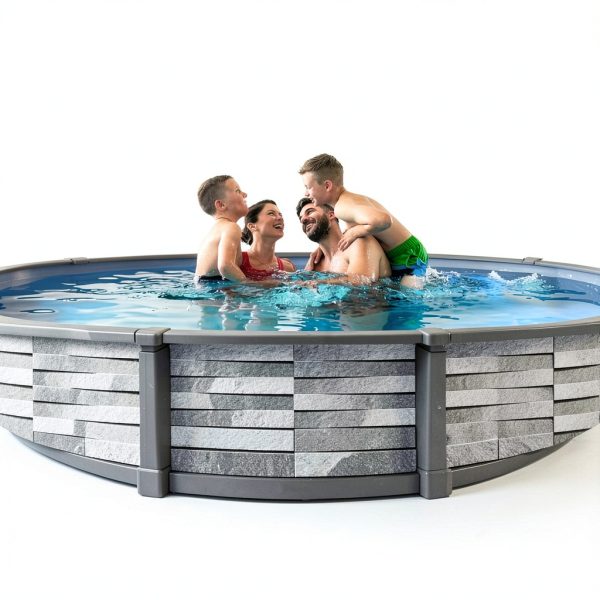 Affinity 30-ft Round 52-in Deep Resin Swimming Pool by Blue Wave-3