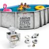Hollowell Industries Doughboy 18x33 Oval Pool 52" Deep Steel Frame-0
