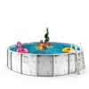 Hollowell Industries - Manufacturers of Doughboy Pools, 27 Ft x 52 Inch Deep Above Ground Pool with Skimmer - Hard Sided Steel Wall Pool, Brush Stroke Pattern - Made in USA-4