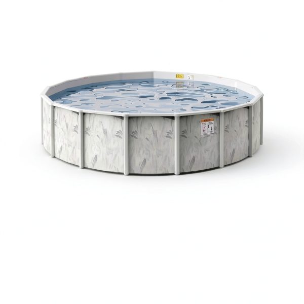 Hollowell Industries - Manufacturers of Doughboy Pools, 27 Ft x 52 Inch Deep Above Ground Pool with Skimmer - Hard Sided Steel Wall Pool, Brush Stroke Pattern - Made in USA-2