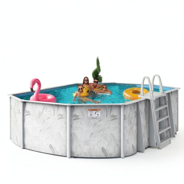 Hollowell Industries - Manufacturers of Doughboy Pools, 15’ x 30’ Oval Swimming Pool Above Ground, 52” Steel Wall Pool Kit - Includes Pool Liner, Sand Filter, Pump, and Skimmer - Made in USA-7