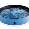 Dog Pool Clothclose Foldable Xlarge Blue PVC Bath for Dogs Cats Kids-2