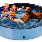 Dog Pool Clothclose Foldable Xlarge Blue PVC Bath for Dogs Cats Kids-0