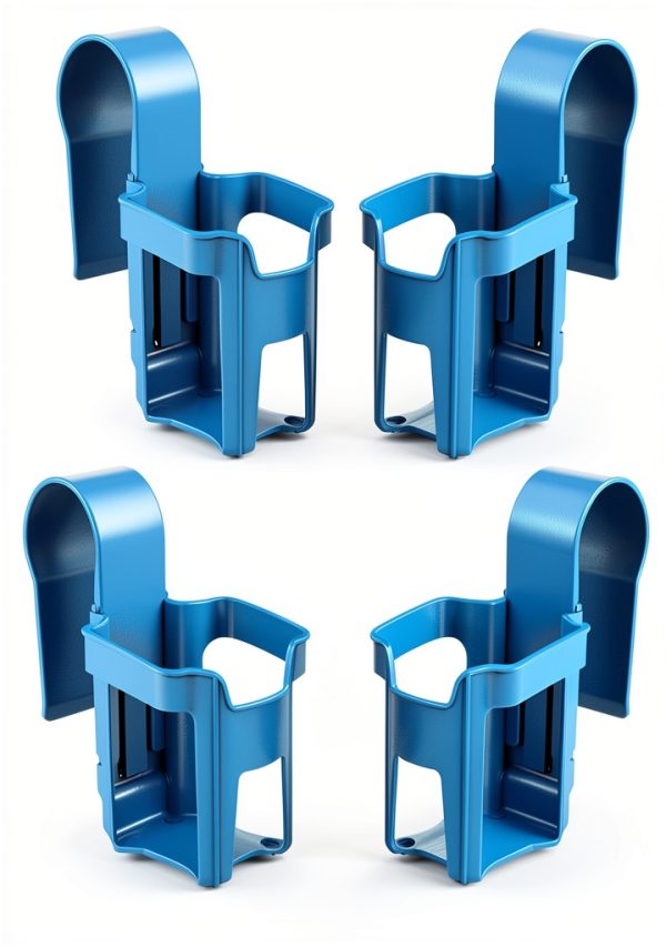 Pool Drink Holder: WUMSTOT 4 Pack Pool Cup Hoder - Above Ground Pool Accessories - Floating Drink Holder for Pool Party Fits 2” or Less Round Pool Bar Top Rails (4 Pack, Blue)-0
