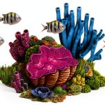 Coral Reef Porcelain Swimming Pool Mosaic by Custom Mosaics 27" x 22"-0