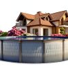 Lake Effect Pools Testudo 24ft Round Above Ground Pool with Resin-1