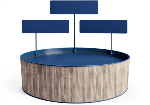 Blue Wave Capri Steel Above Ground Pool 15ft Round Gray-3