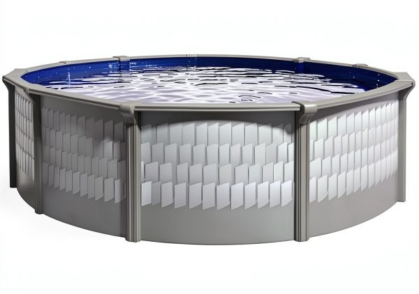 Lake Effect Pools Testudo 24ft Round Above Ground Pool with Resin-0