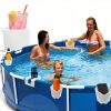 6pcs Poolside Cup Holders for Above Ground Pools,Pool Cup Holders for Drinks,Plastic Drinks Cup Holder for 2 Inch or Less Poolside Round Top Bar (6, White)-3