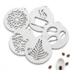 Coffee Decorating Stencils 5Pcs Stainless Steel for Latte Art,-5
