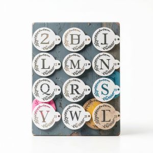 Small Letter Stencil for Cakes Cookies Reusable Alphabet Stencil 27-0
