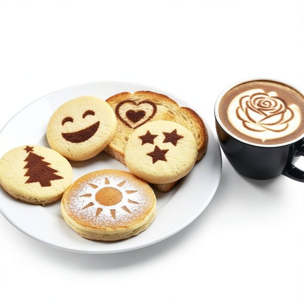 Coffee Stencils 72-Piece Set for Latte Art, Reusable Coffee Stencils-4